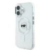 Karl Lagerfeld - Backcover iPhone 16 - Karl Head - Magsafe - metal - Transparant Wit - Thumbnail Image 2