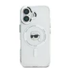 Karl Lagerfeld - Backcover iPhone 16 - Karl Head - Magsafe - metal - Transparant Wit - Thumbnail Image 3