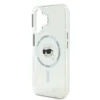 Karl Lagerfeld - Backcover iPhone 16 - Karl Head - Magsafe - metal - Transparant Wit - Thumbnail Image 5