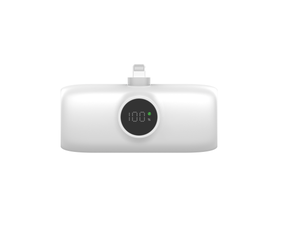 Xssive Premium Mini Powerbank For iPhone USB-C Cable 5000mAh - Wit