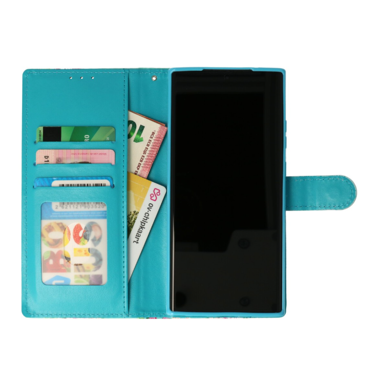 Cityhoesje – Bookcase iPhone 16 - Pasjeshouder - Marmer Goud - Afbeelding 4