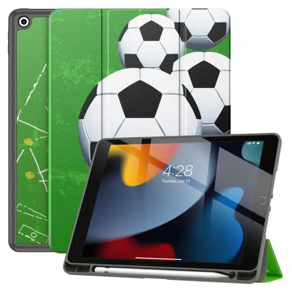 Solidenz - TriFold Hoes iPad 10 – 2022 10.9 inch – Voetbal