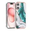 TUNIQ - Backcover iPhone 16 - Silicone - Marmer Groen - Thumbnail Image 1