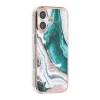 TUNIQ - Backcover iPhone 16 - Silicone - Marmer Groen - Thumbnail Image 2