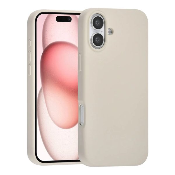 TUNIQ - Backcover iPhone 16 Plus - Premium Liquid silicone - Grijs