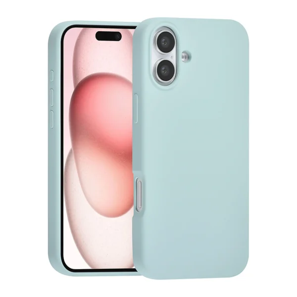 TUNIQ - Backcover iPhone 16 Plus - Premium Liquid silicone - Licht Blauw