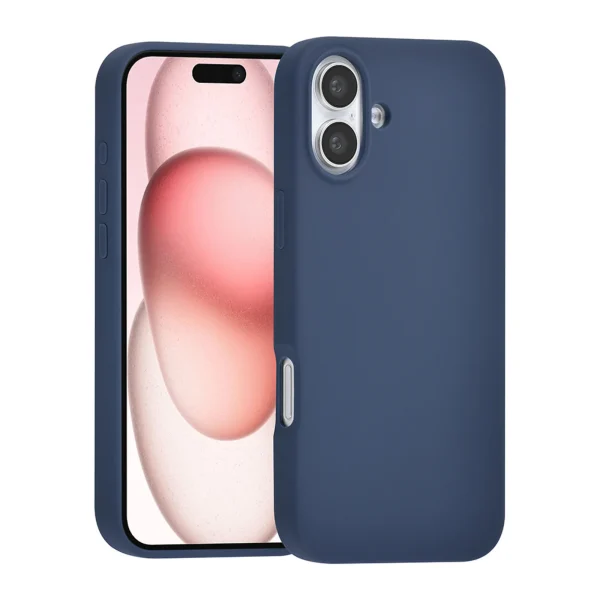 TUNIQ - Backcover iPhone 16 Plus - Premium Liquid silicone - Donker Blauw