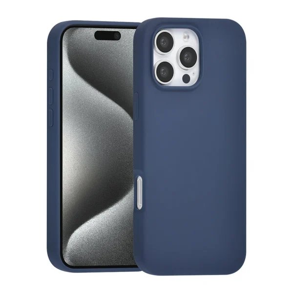 TUNIQ - Backcover iPhone 16 Pro - Premium Liquid - silicone - Blauw