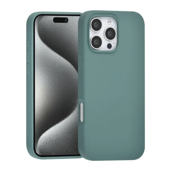 TUNIQ - Backcover iPhone 16 Pro - Premium Liquid - silicone - Groen