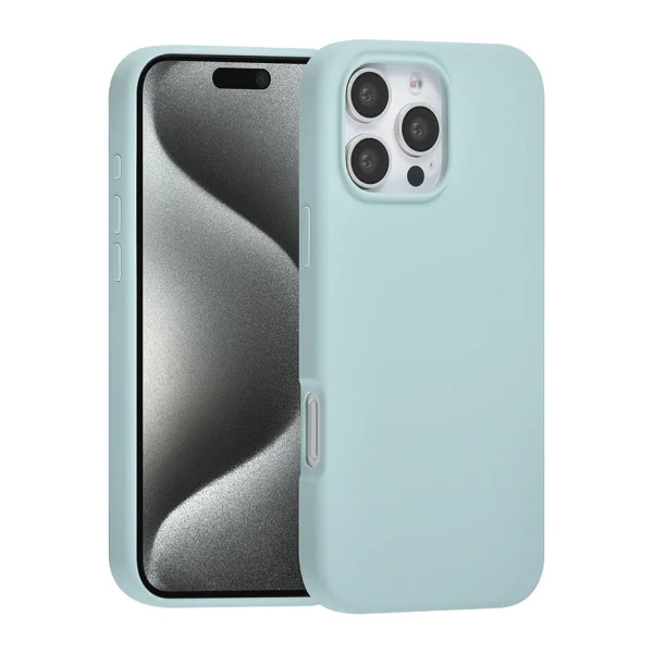 TUNIQ - Backcase iPhone 16 Pro Max - Premium Liquid silicone - Licht Blauw