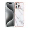 TUNIQ - Backcover iPhone 16 Pro Max - Silicone - Marmer Wit Goud - Thumbnail Image 1