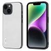 ABEEL – Backcover iPhone 15 – Cowhide Leather – Litchi – Anti-Scratch – Wit - Thumbnail Image 1