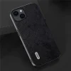 iPhone 15-Abeel Backcase Litchi Texture Anti-Dust PU Leather Coated TPU - Zwart-2-Cityhoesje.nl