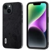 ABEEL – Backcover iPhone 14 Plus-15 Plus – Cowhide Leather – TPU – Litchi – Anti-Scratch – Zwart - Thumbnail Image 1