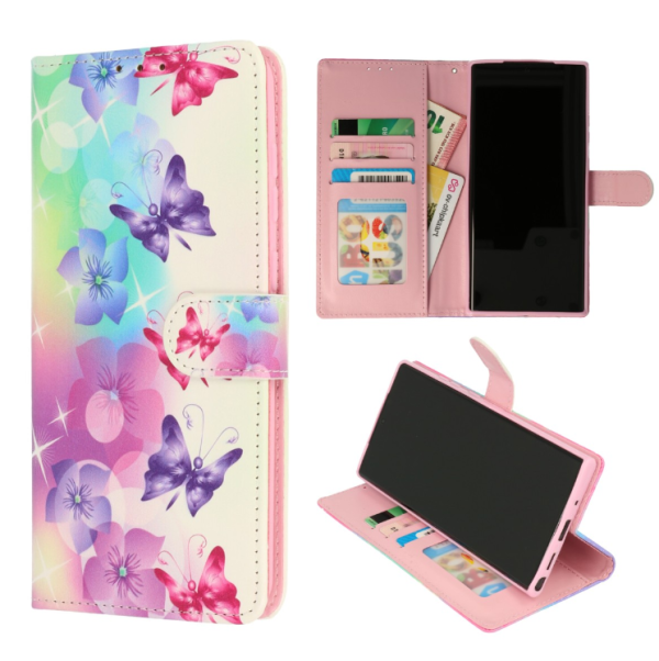 Cityhoesje – Bookcase iPhone 16 Pro Max - Bloemen Vlinders Roze