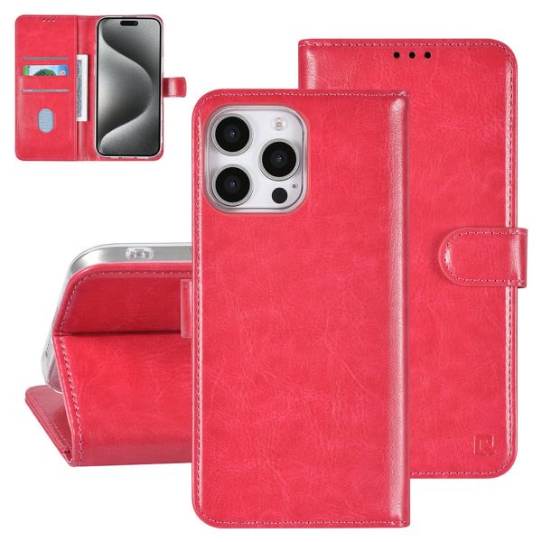 TUNIQ - Bookcase iPhone 16 Pro Max - Roze