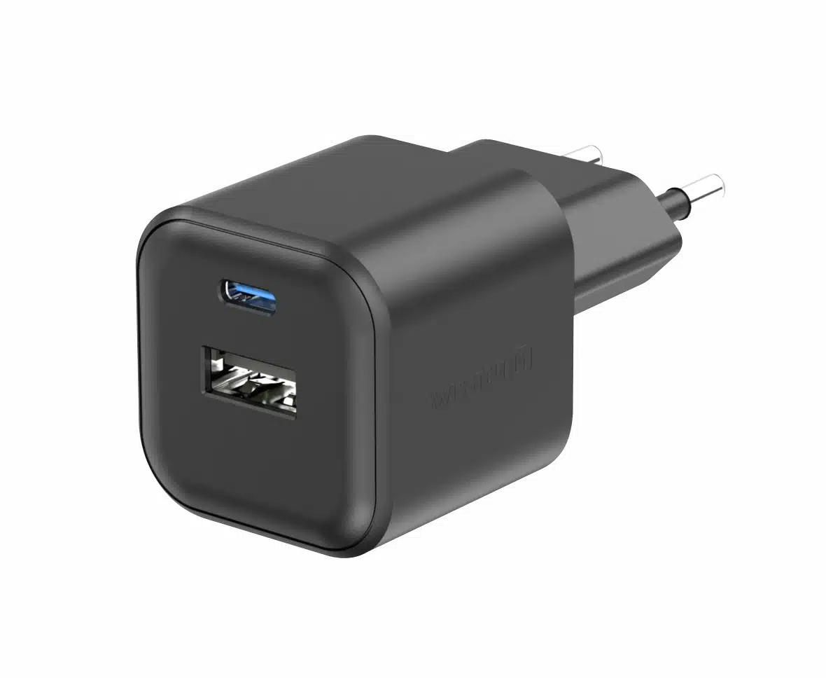 Swissten - 20W UBS - C & USB-A Travel Charger - Zwart - Afbeelding 2