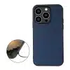 Cityhoesje-iPhone 15 Pro Max Backcover-Carbon Fiber Texture PU Leather Coated TPU Case - Blauw-2-Cityhoesje.nl