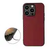 Cityhoesje-iPhone 15 Pro Max Backcover-Carbon Fiber Texture PU Leather Coated TPU Case -Rood-2-Cityhoesje.nl
