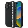 DKNY iPhone 16 Backcover hoesje D Rubber Repeat Logo Line - Zwart-1-Cityhoesje.nl