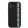 DKNY iPhone 16 Backcover hoesje D Rubber Repeat Logo Line - Zwart-2-Cityhoesje.nl