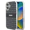 DKNY iPhone 16 Backcover hoesje PCTPU Repeat Pattern Tonal Stripe Magsafe - Zwart-1-Cityhoesje.nl
