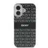 DKNY iPhone 16 Backcover hoesje PCTPU Repeat Pattern Tonal Stripe Magsafe - Zwart-2-Cityhoesje.nl