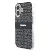 DKNY iPhone 16 Backcover hoesje PCTPU Repeat Pattern Tonal Stripe Magsafe - Zwart-4-Cityhoesje.nl