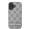 DKNY iPhone 16 Backcover hoesje PU Leather Checkered Pattern and Stripe - Beige-2-Cityhoesje.nl