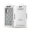 DKNY iPhone 16 Backcover hoesje PU Leather Checkered Pattern and Stripe - Beige-8-Cityhoesje.nl