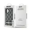 DKNY iPhone 16 Backcover hoesje PU Leather Checkered Pattern and Stripe - Zwart-8-Cityhoesje.nl