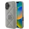 DKNY iPhone 16 Backcover hoesje PU Leather Quilted Stack Logo - Grijs-1-Cityhoesje.nl