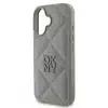 DKNY iPhone 16 Backcover hoesje PU Leather Quilted Stack Logo - Grijs-5-Cityhoesje.nl