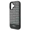 DKNY iPhone 16 Backcover hoesje PU Leather Repeat Pattern Bottom Stripe MagSafe - Zwart-5-Cityhoesje.nl