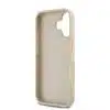 DKNY iPhone 16 Backcover hoesje PU Leather Repeat Pattern Tonal Stripe - Roze-6-Cityhoesje.nl