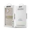 DKNY iPhone 16 Backcover hoesje PU Leather Repeat Pattern Tonal Stripe - Roze-8-Cityhoesje.nl
