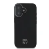 DKNY iPhone 16 Backcover hoesje PU Leather Stack Logo Magsafe Case - Zwart-2-Cityhoesje.nl