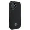 DKNY iPhone 16 Backcover hoesje PU Leather Stack Logo Magsafe Case - Zwart-3-Cityhoesje.nl