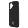 DKNY iPhone 16 Backcover hoesje PU Leather Stack Logo Magsafe Case - Zwart-5-Cityhoesje.nl