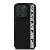 DKNY iPhone 16 Pro Backcover hoesje D Rubber Repeat Logo Line - Zwart-2-Cityhoesje.nl