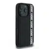 DKNY iPhone 16 Pro Backcover hoesje D Rubber Repeat Logo Line - Zwart-3-Cityhoesje.nl