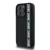 DKNY iPhone 16 Pro Backcover hoesje D Rubber Repeat Logo Line - Zwart-4-Cityhoesje.nl