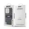 DKNY iPhone 16 Pro Backcover hoesje PCTPU Repeat Pattern Tonal Stripe Magsafe - Zwart-8-Cityhoesje.nl
