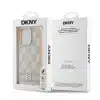 DKNY iPhone 16 Pro Backcover hoesje PU Leather Checkered Pattern and Stripe - Roze-8-Cityhoesje.nl