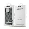 DKNY iPhone 16 Pro Backcover hoesje PU Leather Checkered Pattern and Stripe - Zwart-8-Cityhoesje.nl