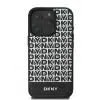 DKNY iPhone 16 Pro Backcover hoesje PU Leather Repeat Pattern Bottom Stripe MagSafe - Zwart-2-Cityhoeshe.nl