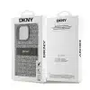 DKNY iPhone 16 Pro Backcover hoesje PU Leather Repeat Pattern Tonal Stripe - Beige-8-Cityhoesje.nl