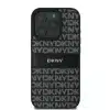 DKNY iPhone 16 Pro Backcover hoesje PU Leather Repeat Pattern Tonal Stripe - Zwart-2-Cityhoesje.nl