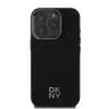 DKNY iPhone 16 Pro Backcover hoesje PU Leather Stack Logo Magsafe - Zwart-2-Cityhoesje.nl