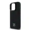DKNY iPhone 16 Pro Backcover hoesje PU Leather Stack Logo Magsafe - Zwart-5-Cityhoesje.nl